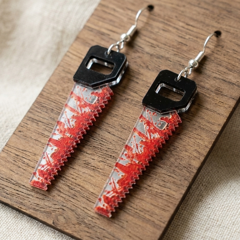 Sawtooth Handsaw Earrings