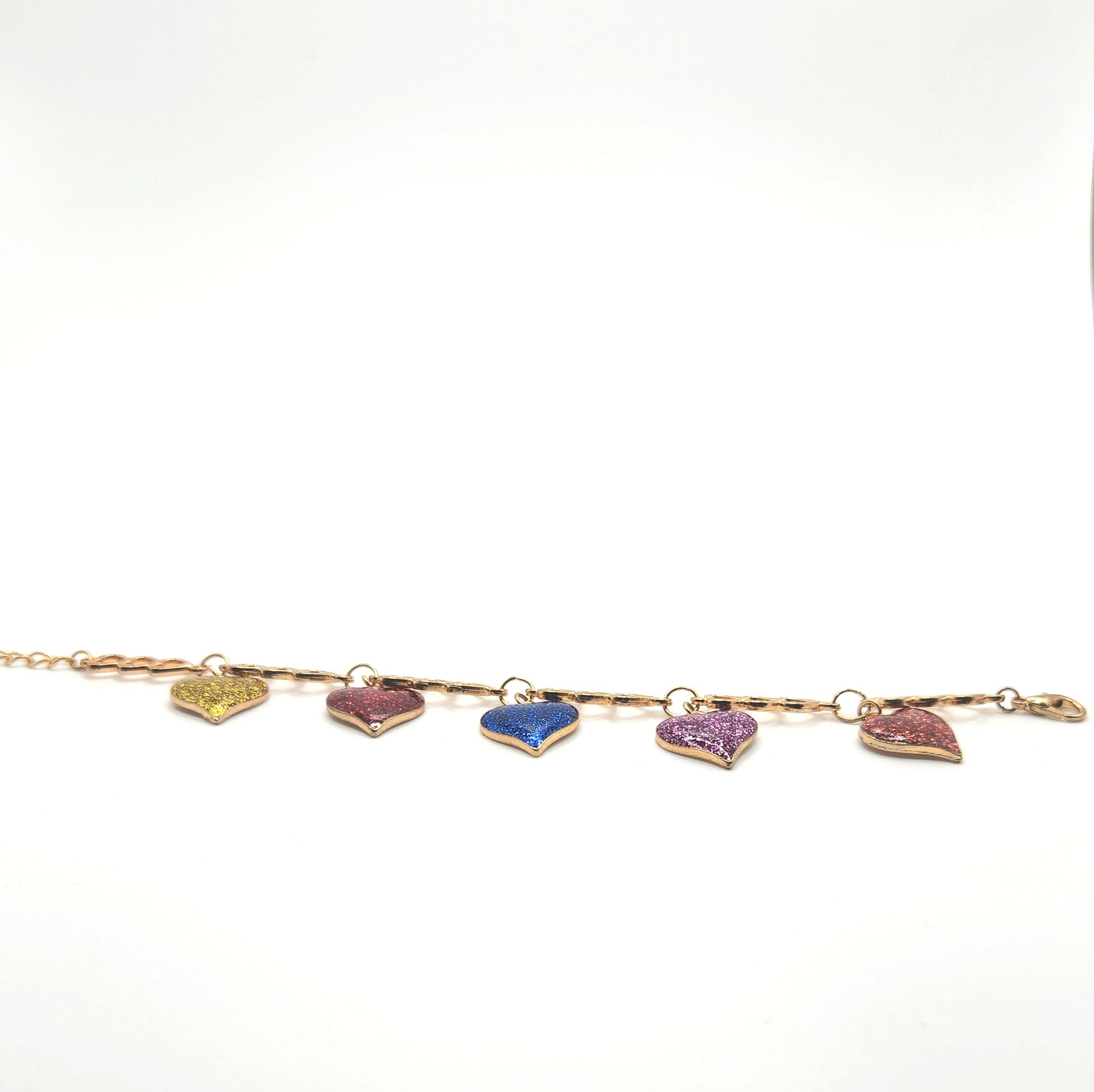 Multi Color Heart Charm Bracelet - Uniqua Treasures