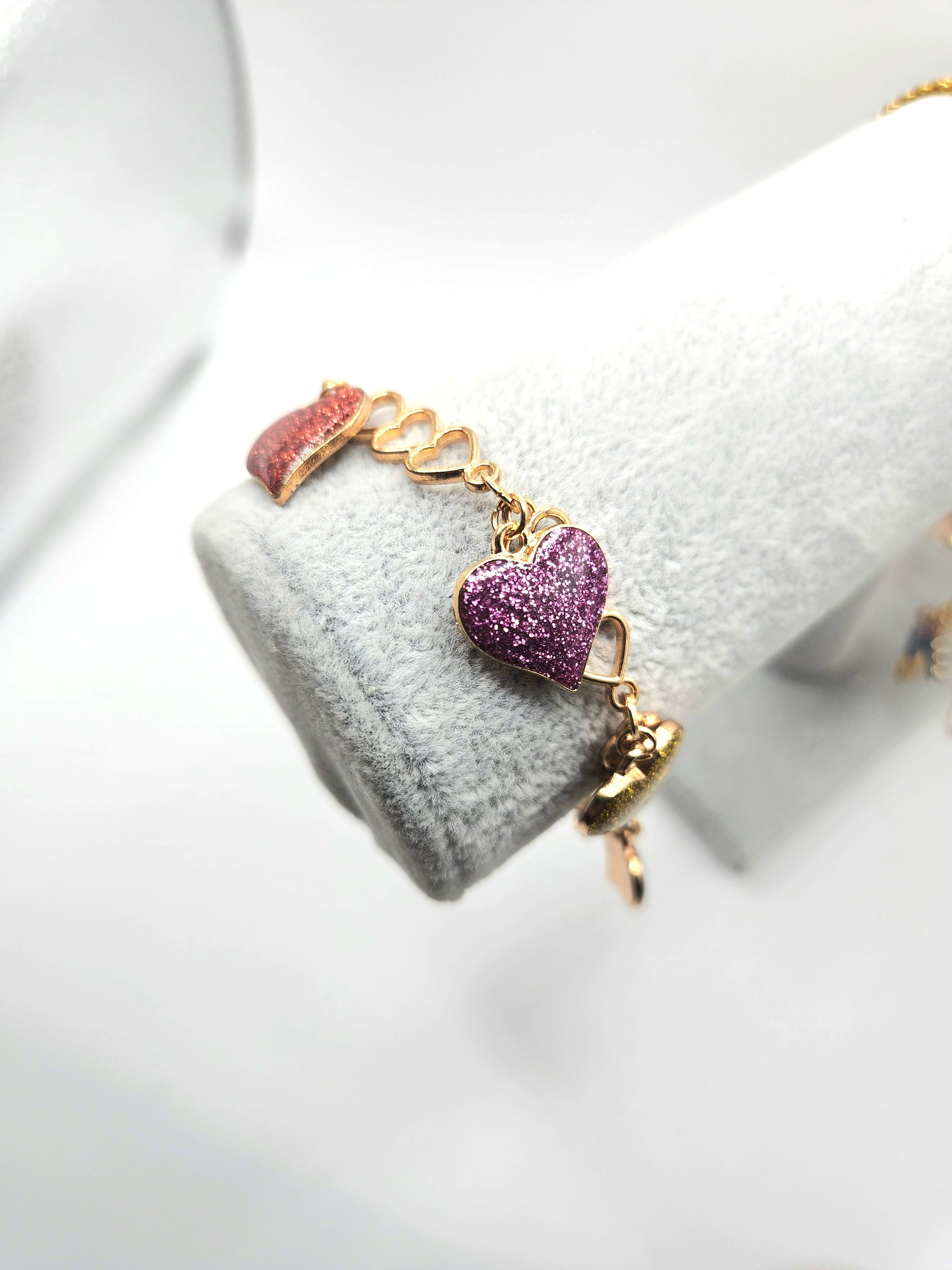 Multi Color Heart Charm Bracelet - Uniqua Treasures