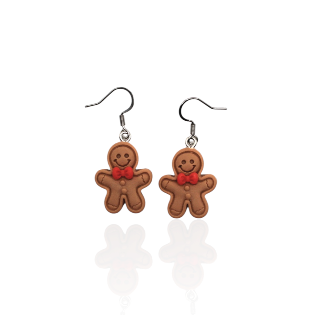 Gingerbread Man Earrings - Uniqua Treasures