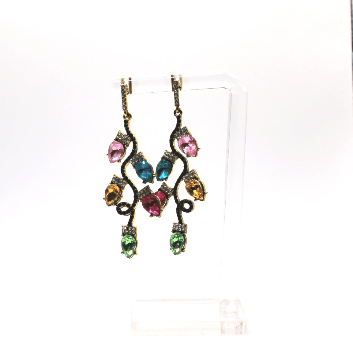 Crystal Christmas Light Earrings - Uniqua Treasures