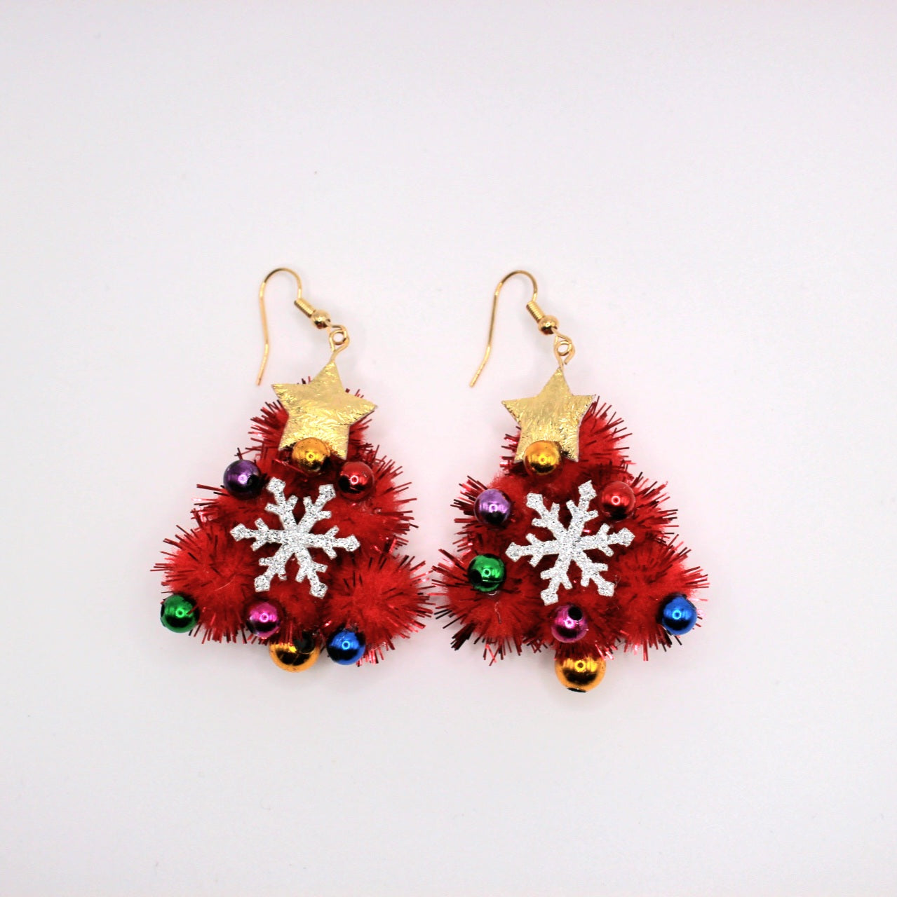 Soft Christmas Tree Ornament Earrings - Uniqua Treasures