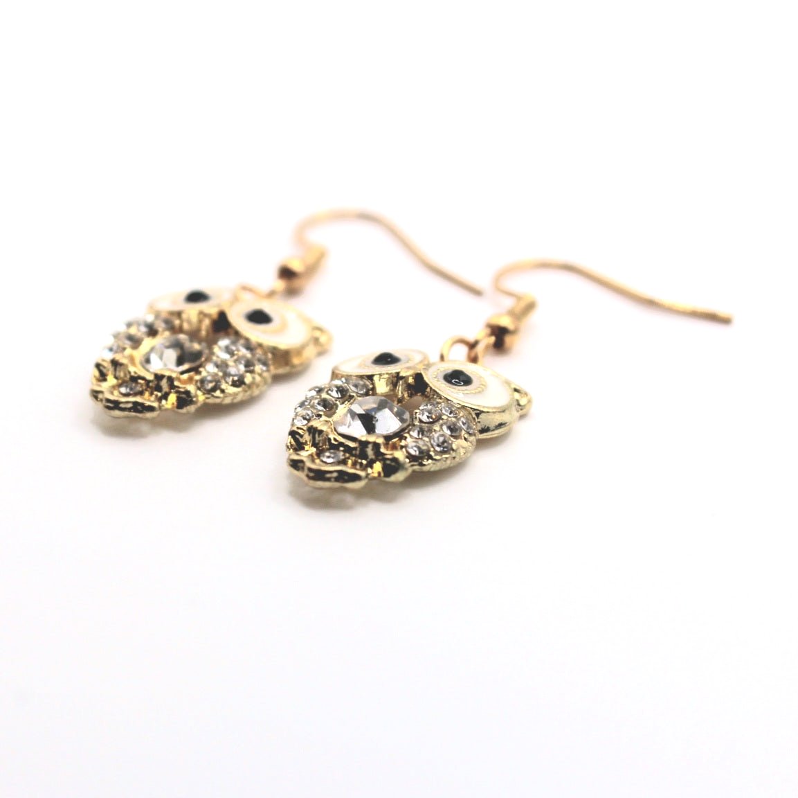 Gold Owl Earrings - Uniqua Treasures