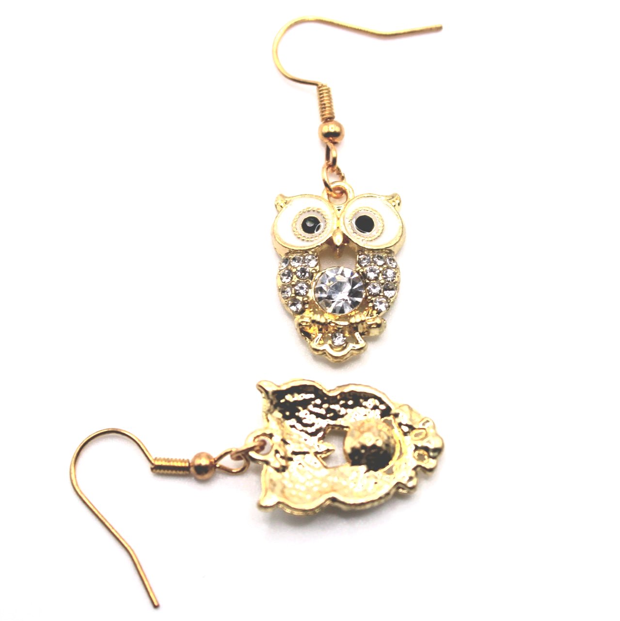 Gold Owl Earrings - Uniqua Treasures