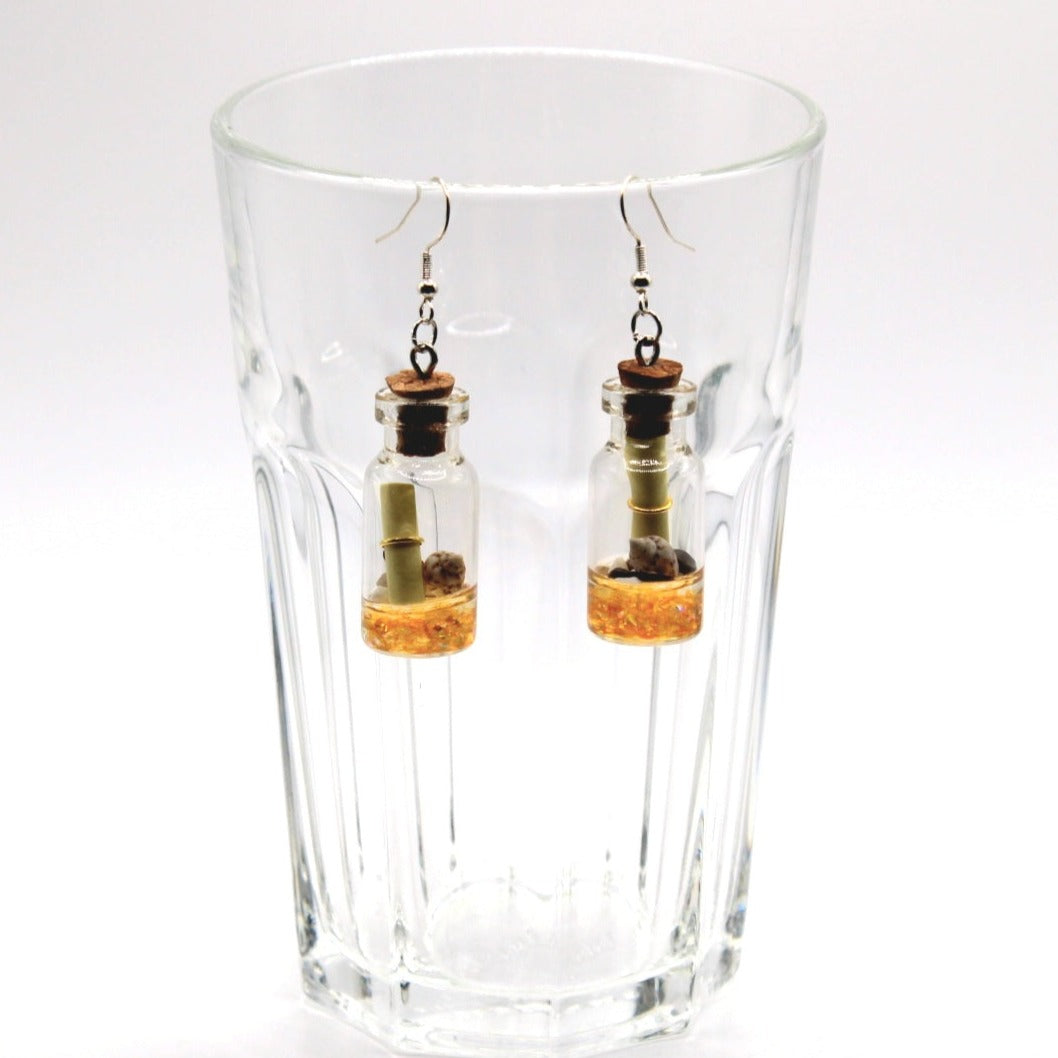 Message in a Bottle Earrings - Uniqua Treasures