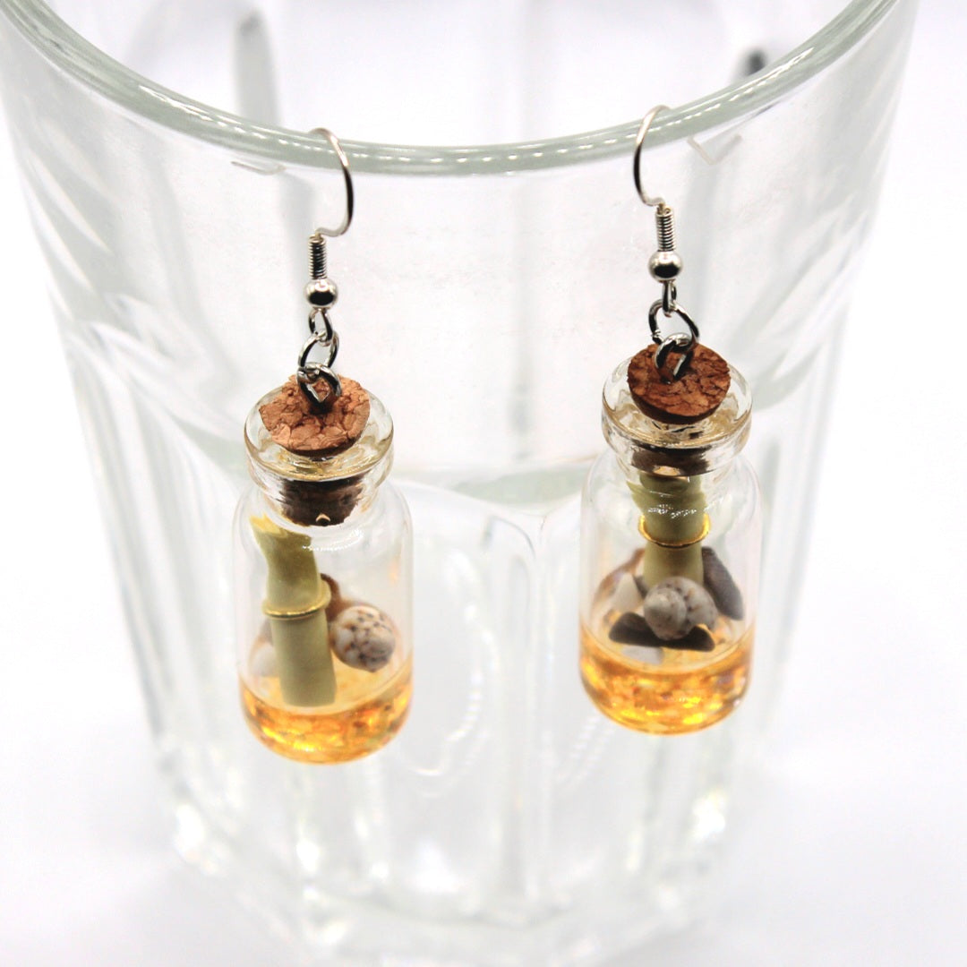 Message in a Bottle Earrings - Uniqua Treasures