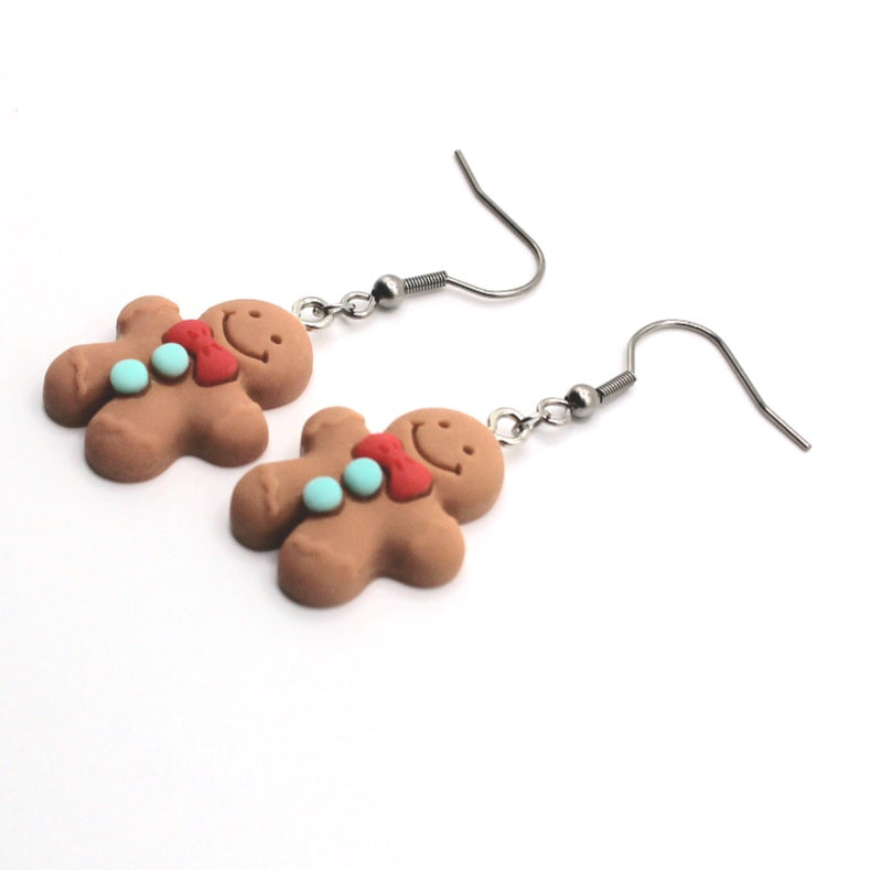 Gingerbread Man Earrings - Uniqua Treasures