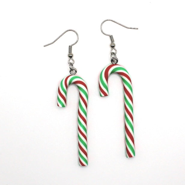 Candy Cane Earrings - Uniqua Treasures