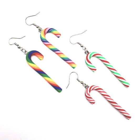 Candy Cane Earrings - Uniqua Treasures