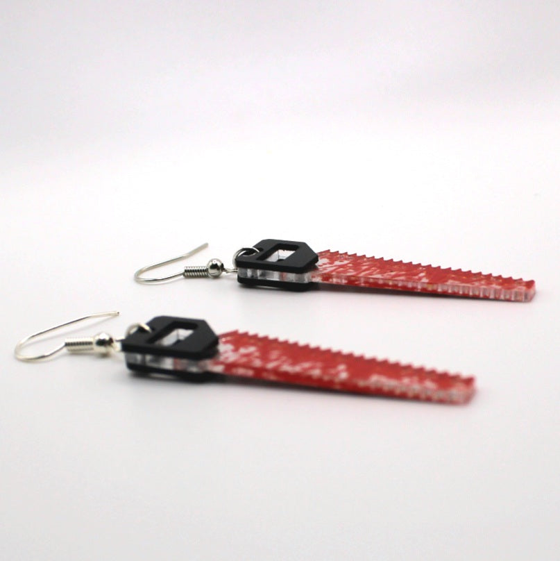 Sawtooth Handsaw Earrings - Uniqua Treasures