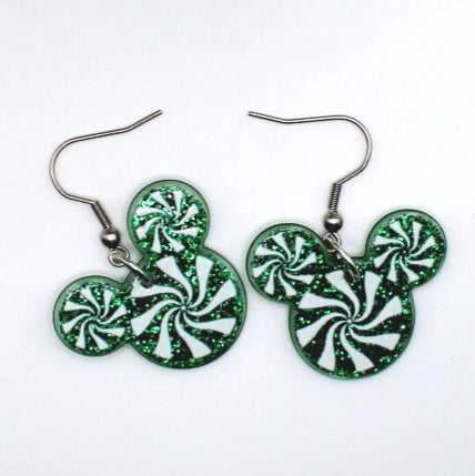 Peppermint Candy Swirl Character Earrings - Uniqua Treasures