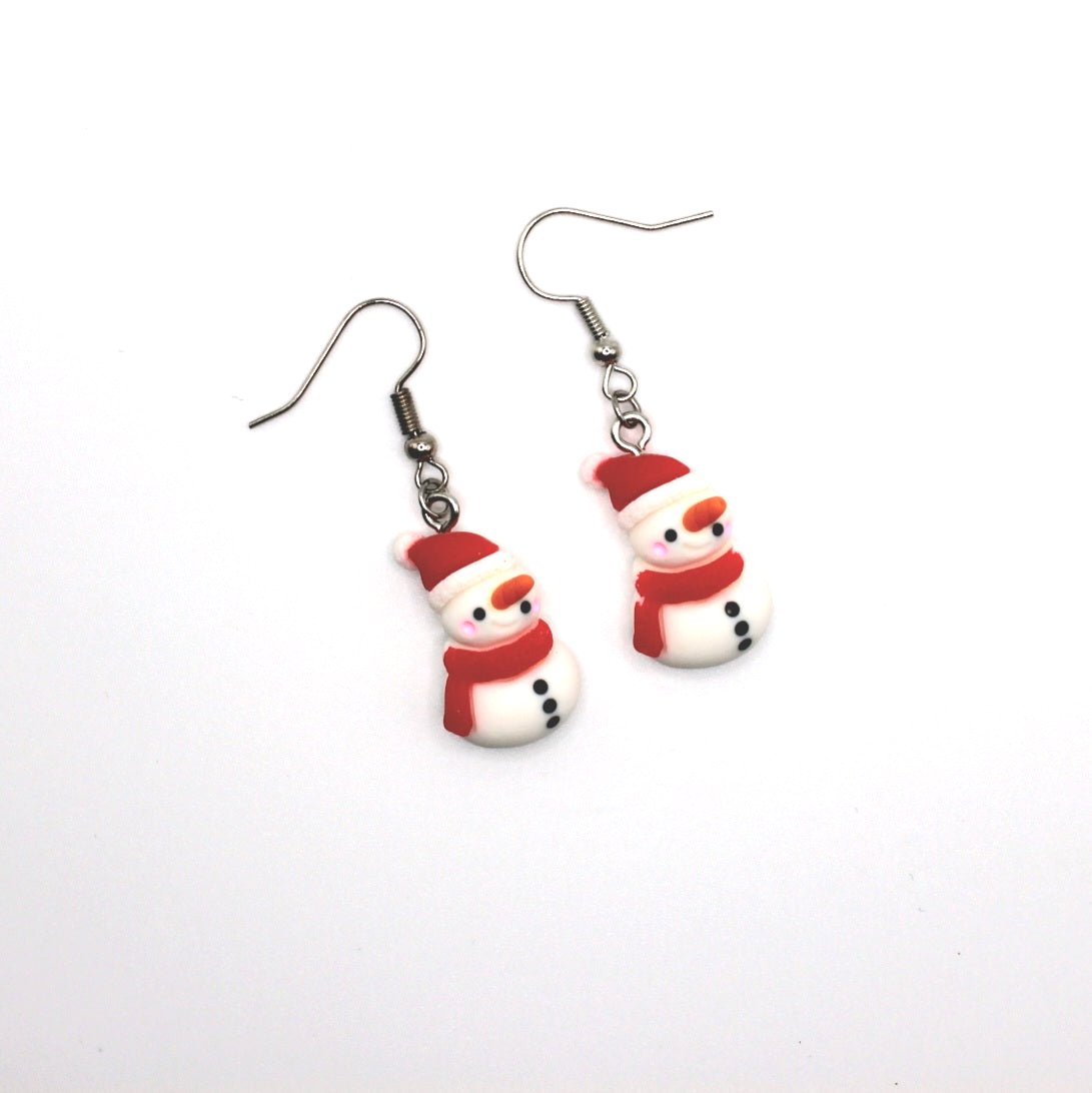 Winter Snowman Earrings - Uniqua Treasures