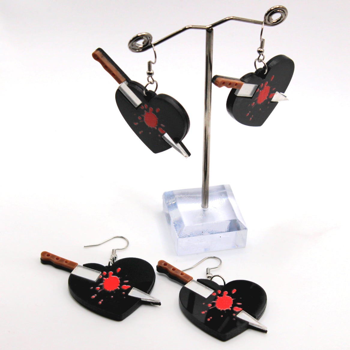 Stabbed In The Heart Earrings - Uniqua Treasures