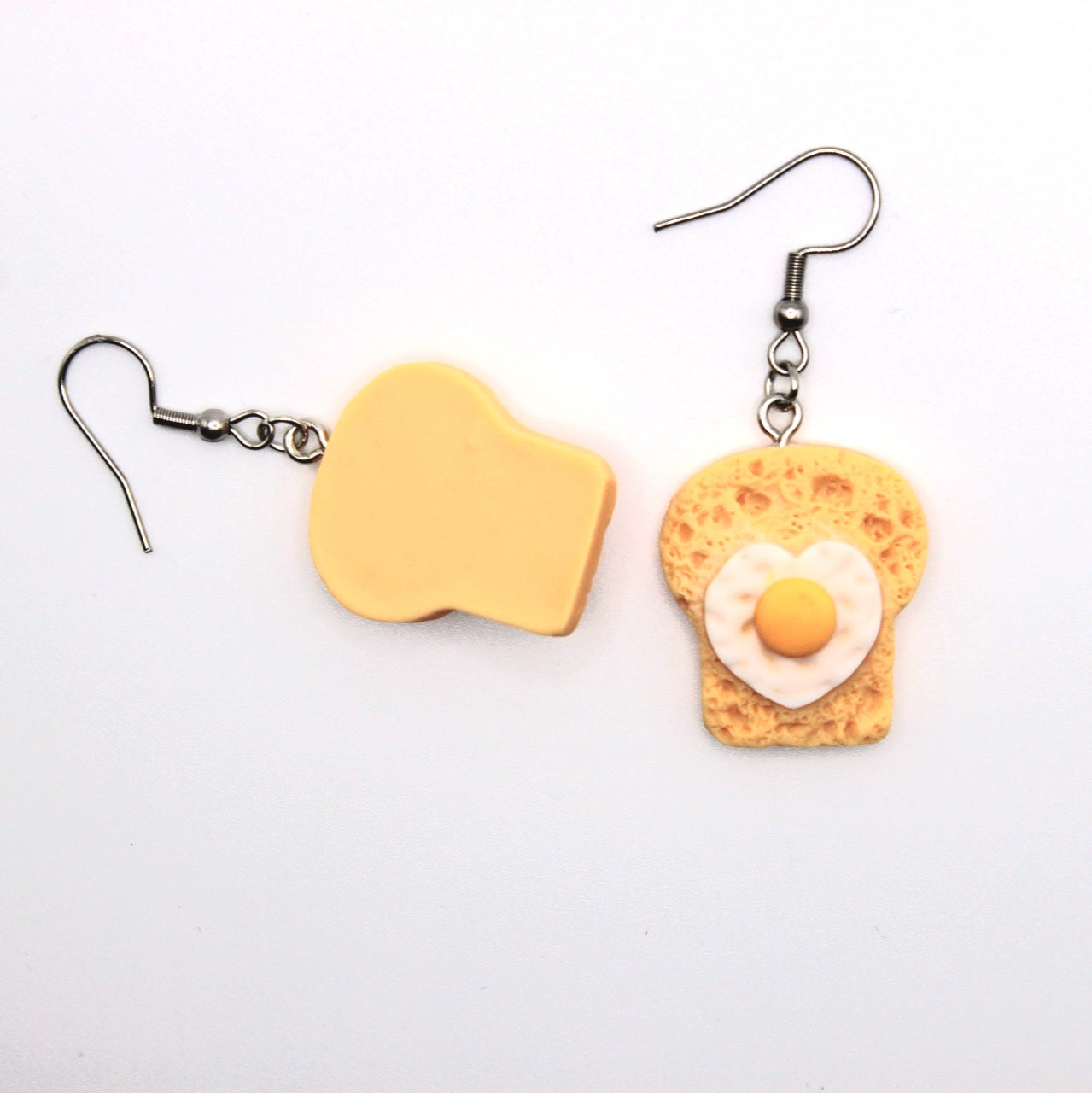 Toast and Heart Egg Earrings - Uniqua Treasures