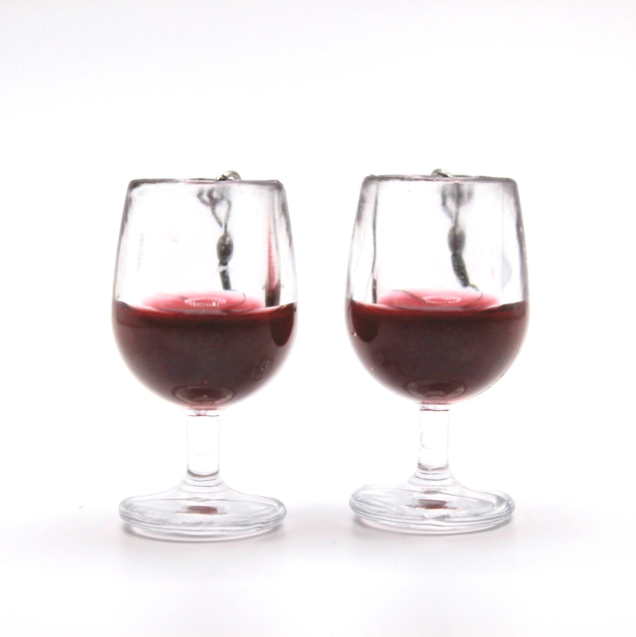 Red Wine Glass Earrings - Uniqua Treasures