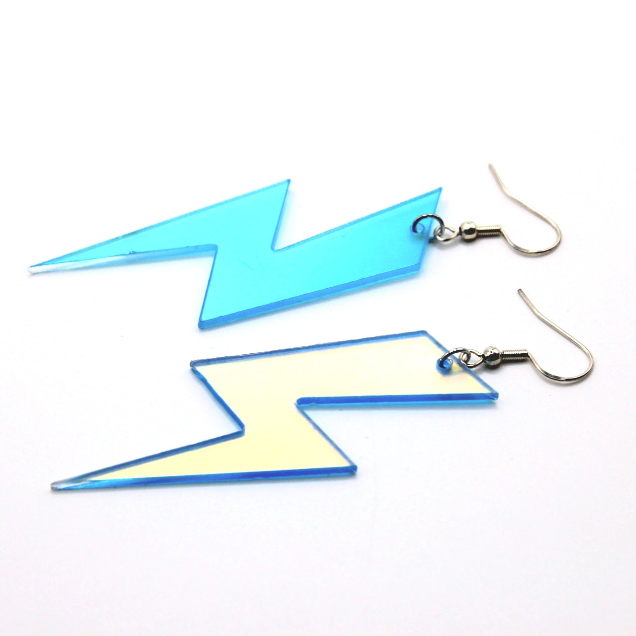 Blue Lightning Bolt Earrings - Uniqua Treasures