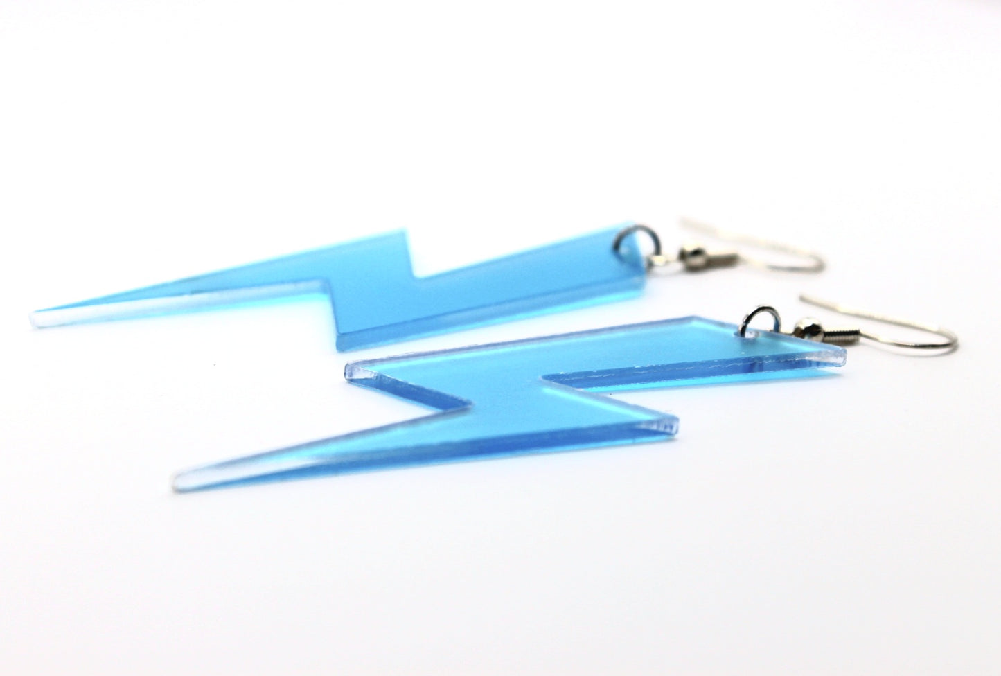 Blue Lightning Bolt Earrings - Uniqua Treasures