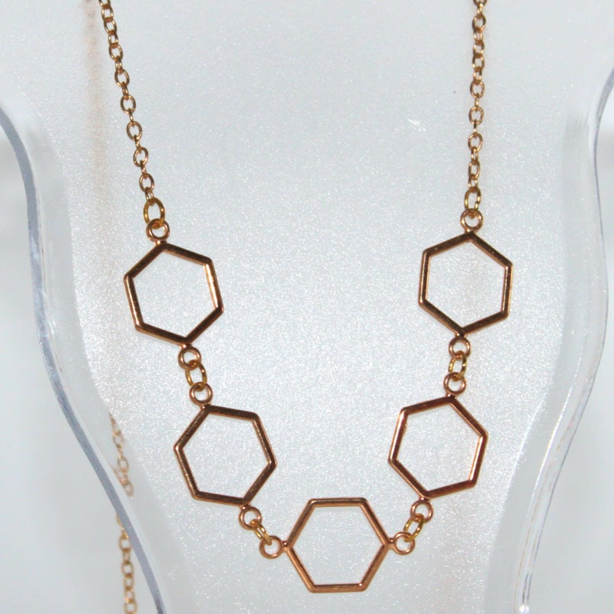 Hexagon Geometric Jewelry Set - Uniqua Treasures