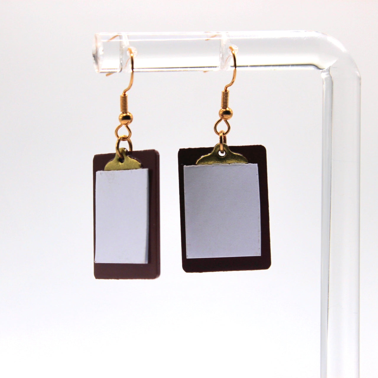 Clipboard Earrings - Uniqua Treasures