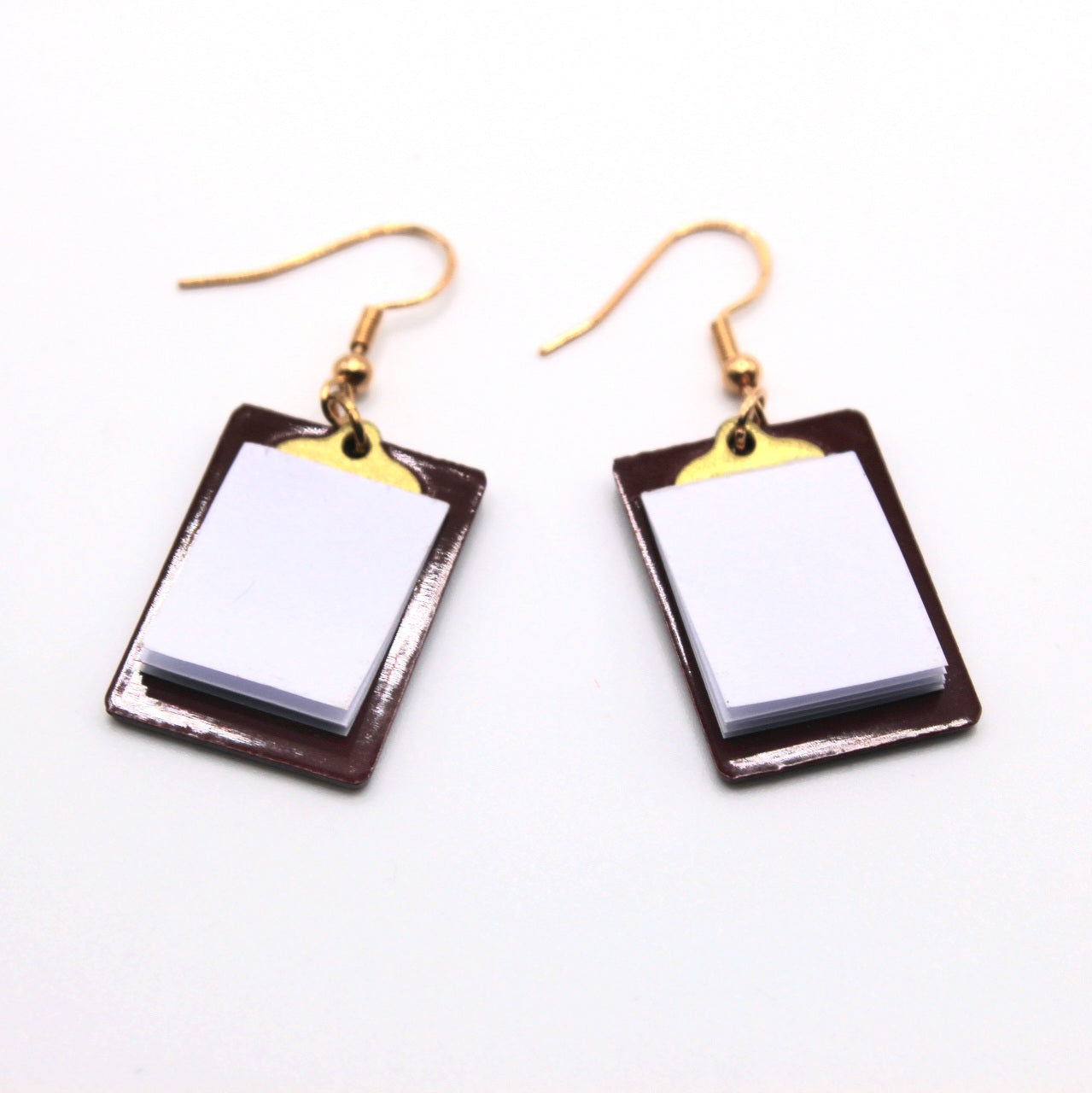 Clipboard Earrings - Uniqua Treasures