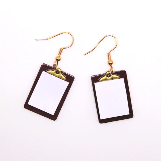 Clipboard Earrings - Uniqua Treasures