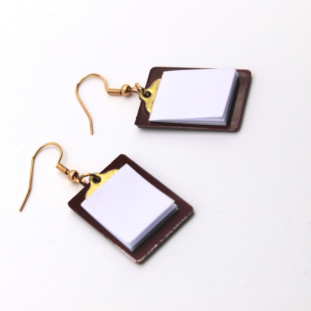 Clipboard Earrings - Uniqua Treasures