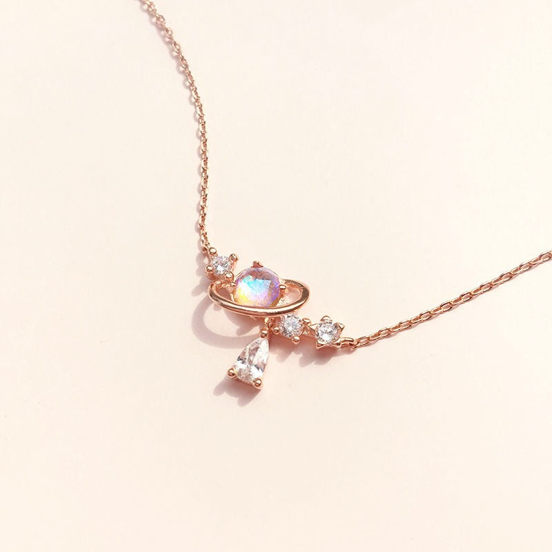 Planet Rhinestone Necklace - Uniqua Treasures