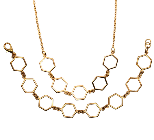 Hexagon Geometric Jewelry Set - Uniqua Treasures