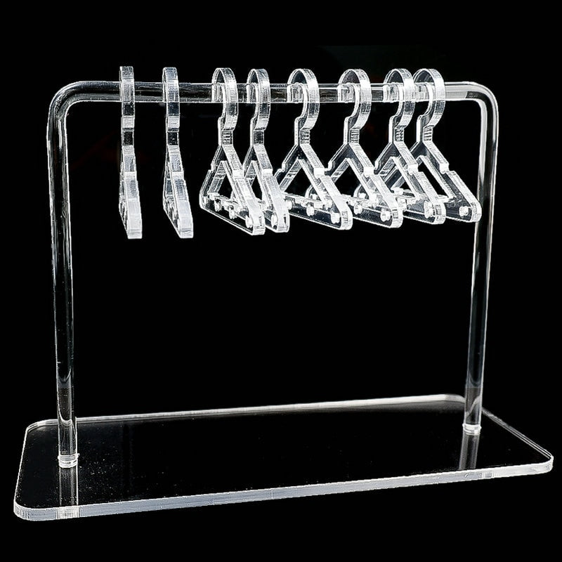 8PCS Hangers Clear Acrylic Jewelry Display Rack - Uniqua Treasures