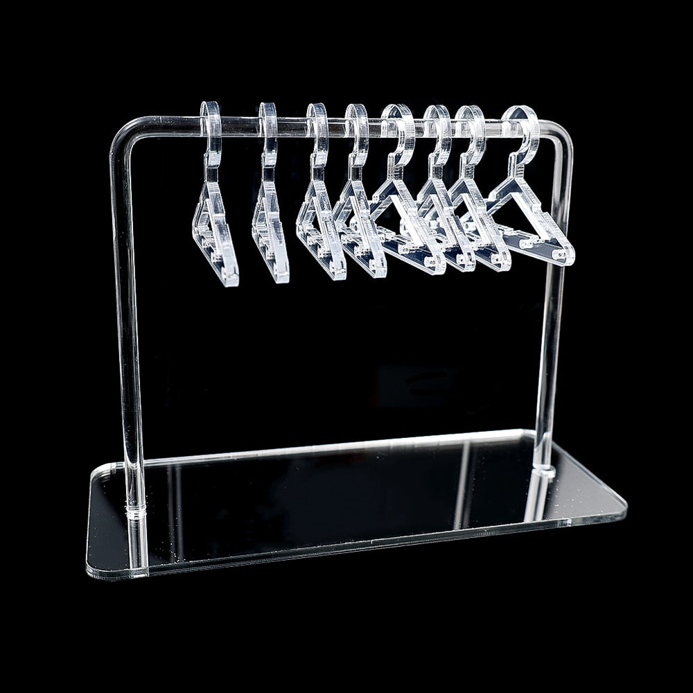 8PCS Hangers Clear Acrylic Jewelry Display Rack - Uniqua Treasures