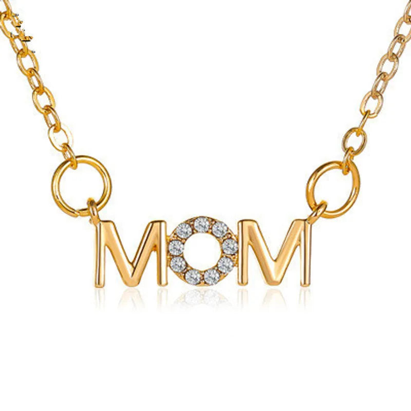 Mom Rhinestone Necklace - Uniqua Treasures